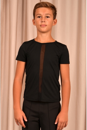 Футболка тренувальна зі вставкою з сітки