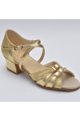 Танцевальные туфли для девочек (золото)