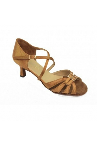 Женские танцевальные туфли Латина (бежевый сатин) Женские танцевальные туфли Латина (бежевый сатин)