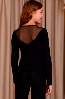 Лонгслив для танцев с сеткой