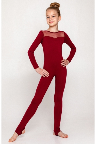 Комбінезон Katy бордовий для танців та гімнастики