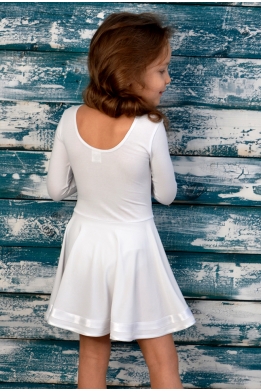 Купальник-плаття для танців білий