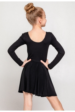 Купальник зі спідничкою для танців та хореографії чорний