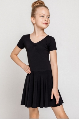 Купальник зі спідничкою для танців та хореографії чорний