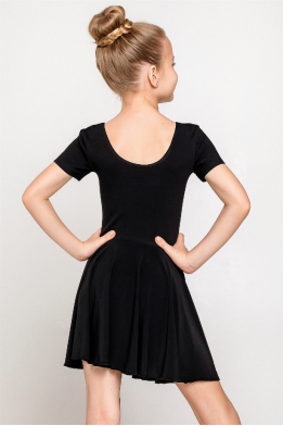 Купальник зі спідничкою для танців та хореографії чорний